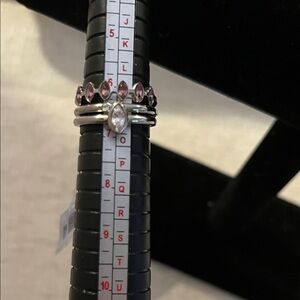 Bosway Symphonia Chic Silver Ring with Lavender Highlights size 7